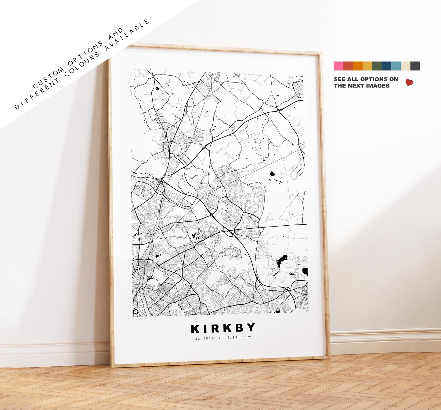 Knightsbridge Map Print - Minimalist City Map Poster - Map Art - UK - Knightsbridge Print - London - Different Colours Available