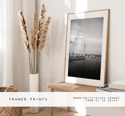 Portsmouth Black and White Print - Photography Print - Portsmouth and Southsea Prints - Wall Art -  Frame and Canvas Options - Portrait - BW