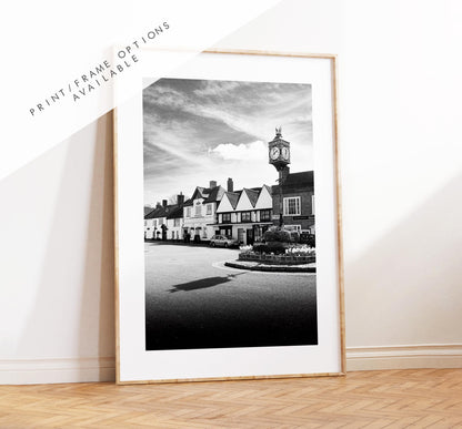 Bishops Waltham Photography Print - Hampshire Photography Prints - Wall Art -  Frame and Canvas Options - Portrait  - UK - BW