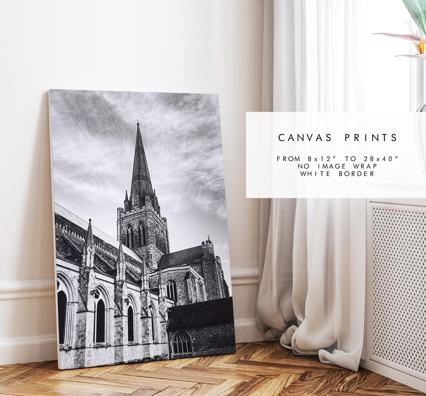 Chichester Black and White Photography Print - West Sussex Photography Prints - Wall Art -  Frame and Canvas Options - Portrait  - UK