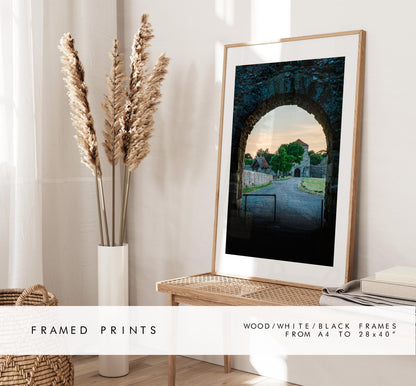 Portchester Castle Photography Print - Hampshire Photography Prints - Wall Art -  Frame and Canvas Options - Portrait  - UK