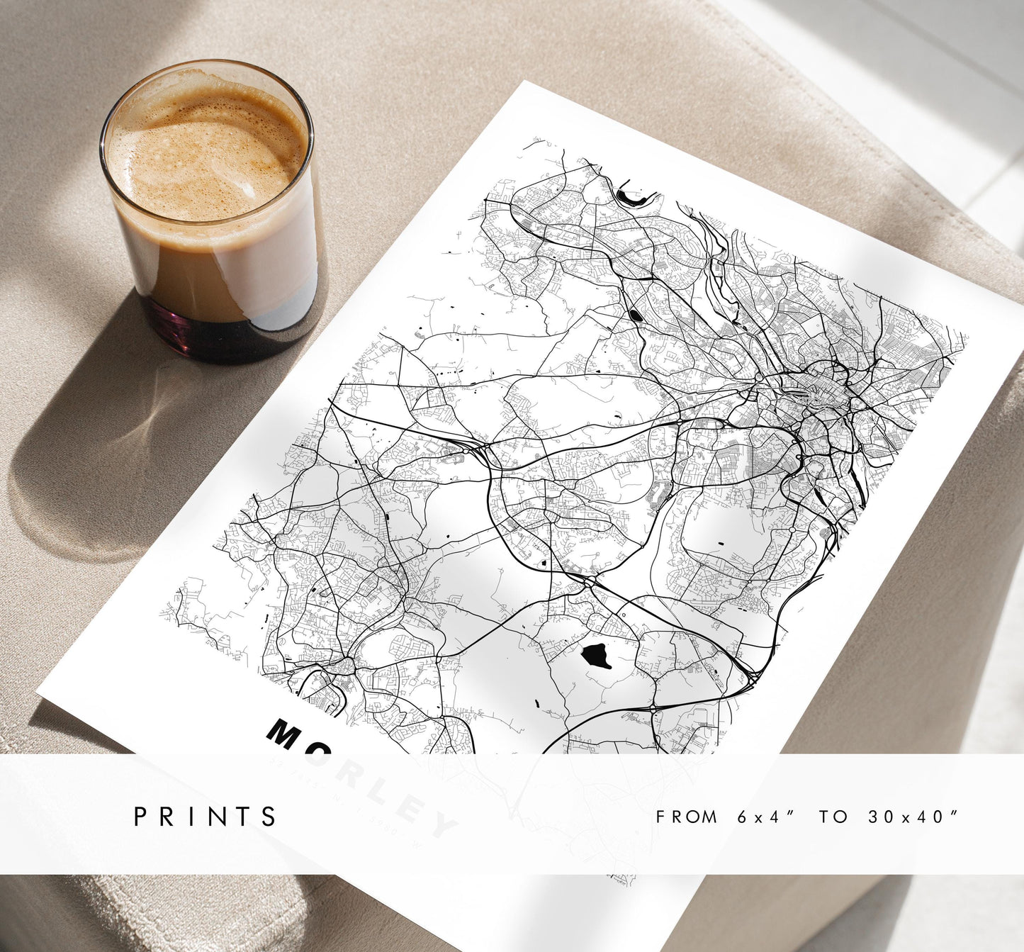 New Malden Map Print - Minimalist City Map Poster - Map Art - UK - New Malden Print - New Malden, London - Different Colours Available
