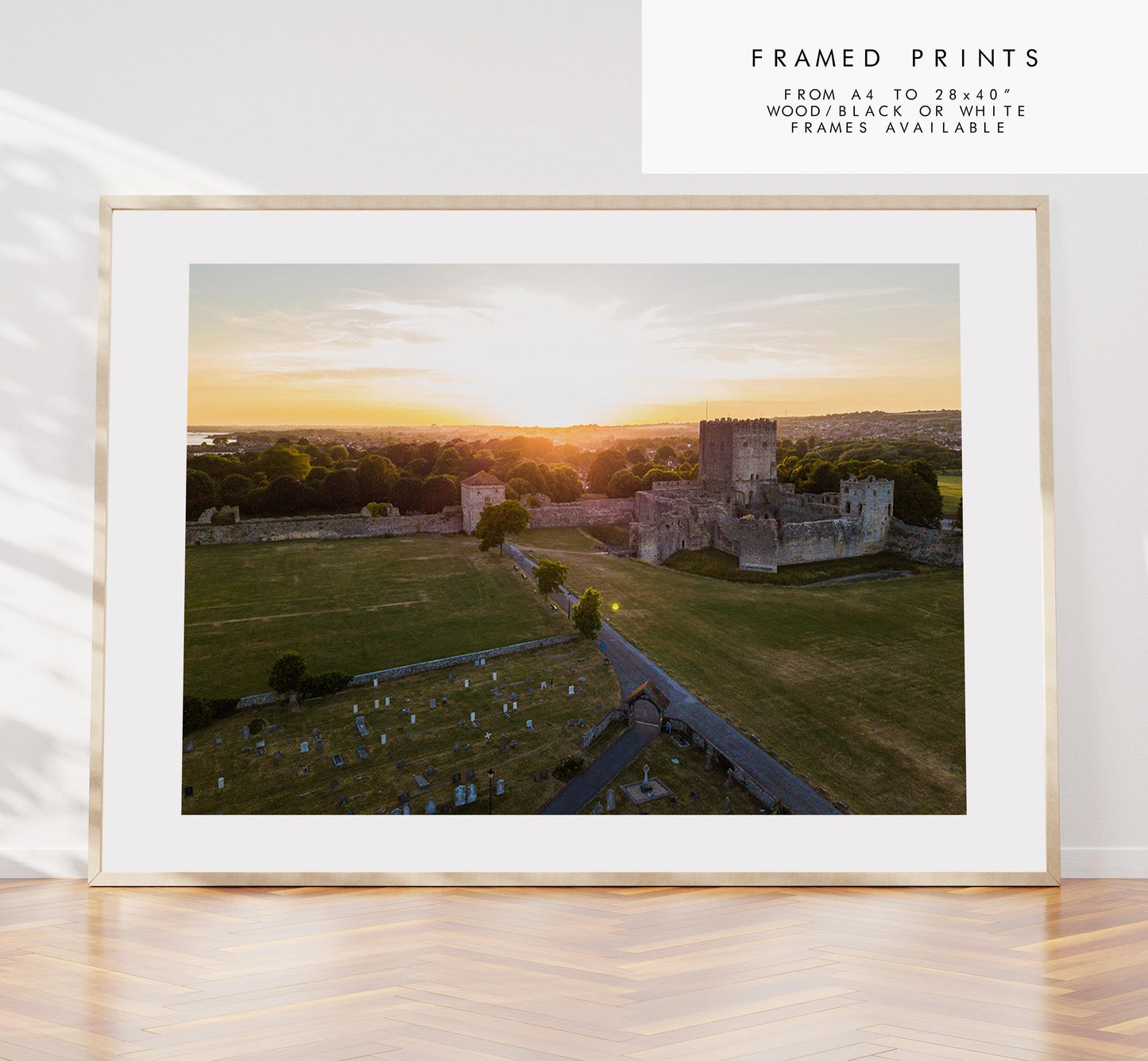 Portchester Castle Photography Print - Hampshire Photography Prints - Wall Art -  Frame and Canvas Options - Landscape  - UK