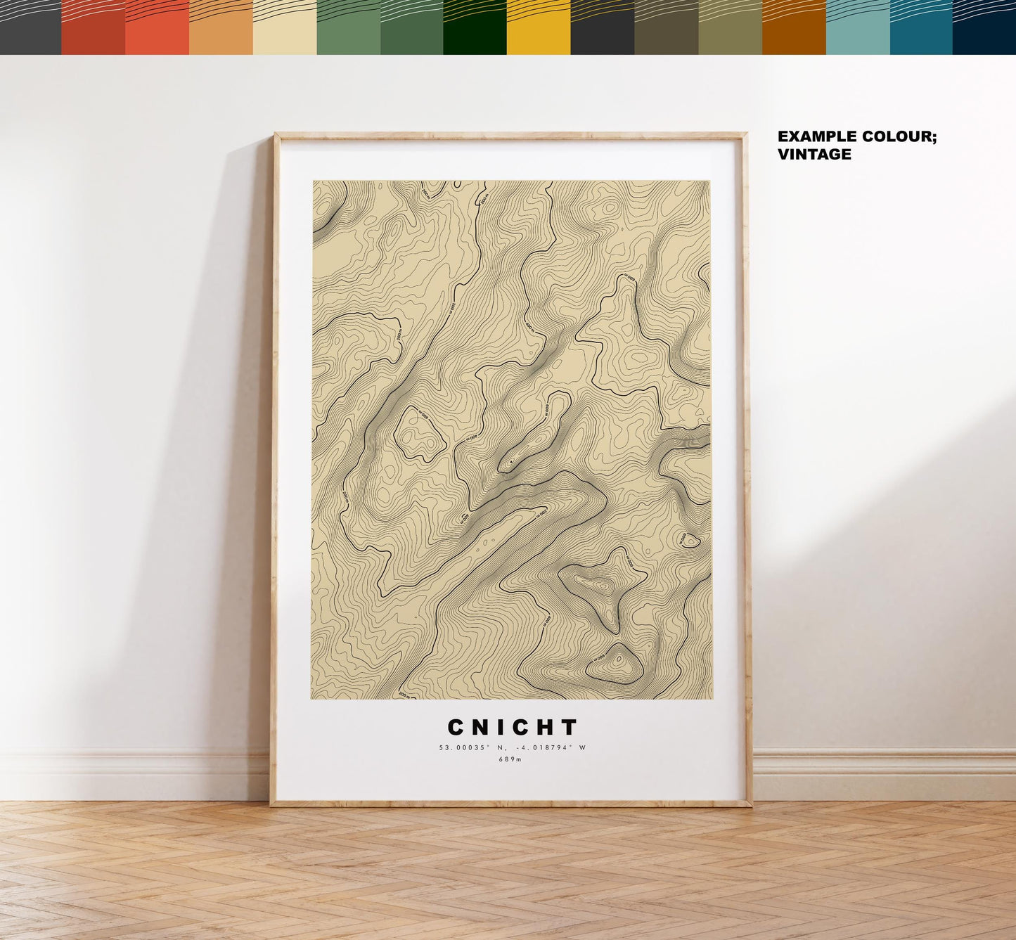 Cnicht Print - Contour Map - Snowdonia - Wales - Topographic Map - Print - Poster - Wall Art - Cnicht Poster - Moelwynion Range