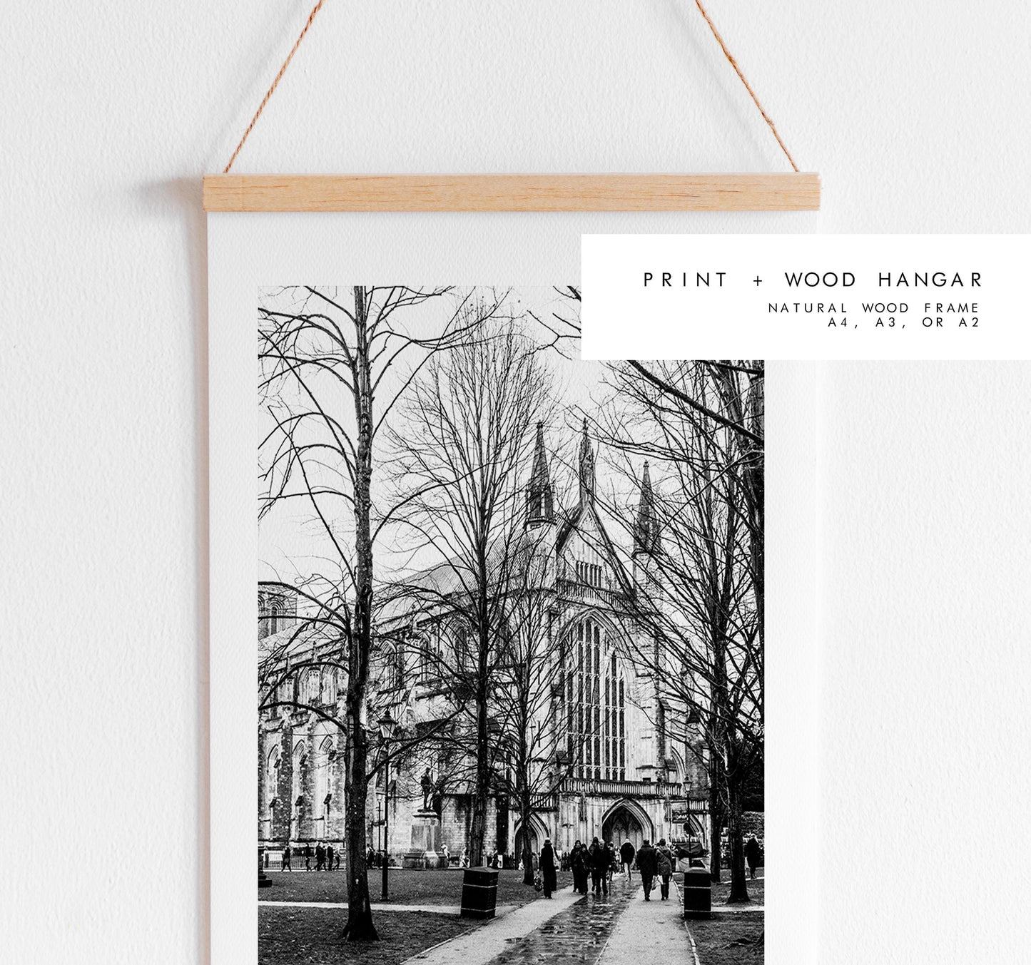 Winchester Black and White Photography Print - Hampshire Photography Prints - Wall Art -  Frame and Canvas Options - Portrait  - UK