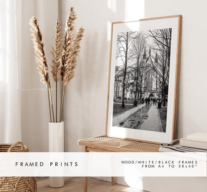 Winchester Black and White Photography Print - Hampshire Photography Prints - Wall Art -  Frame and Canvas Options - Portrait  - UK