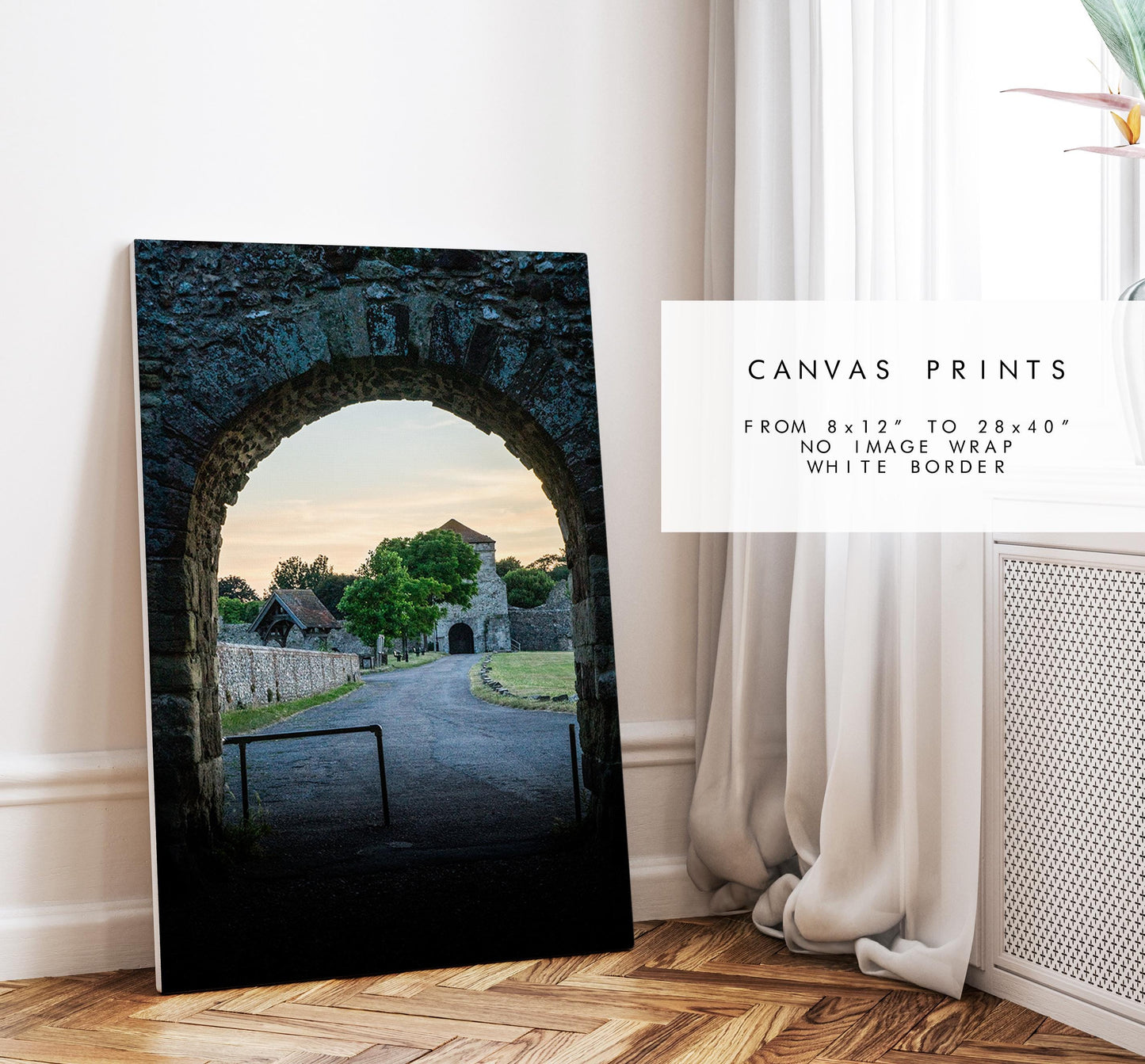 Portchester Castle Photography Print - Hampshire Photography Prints - Wall Art -  Frame and Canvas Options - Portrait  - UK