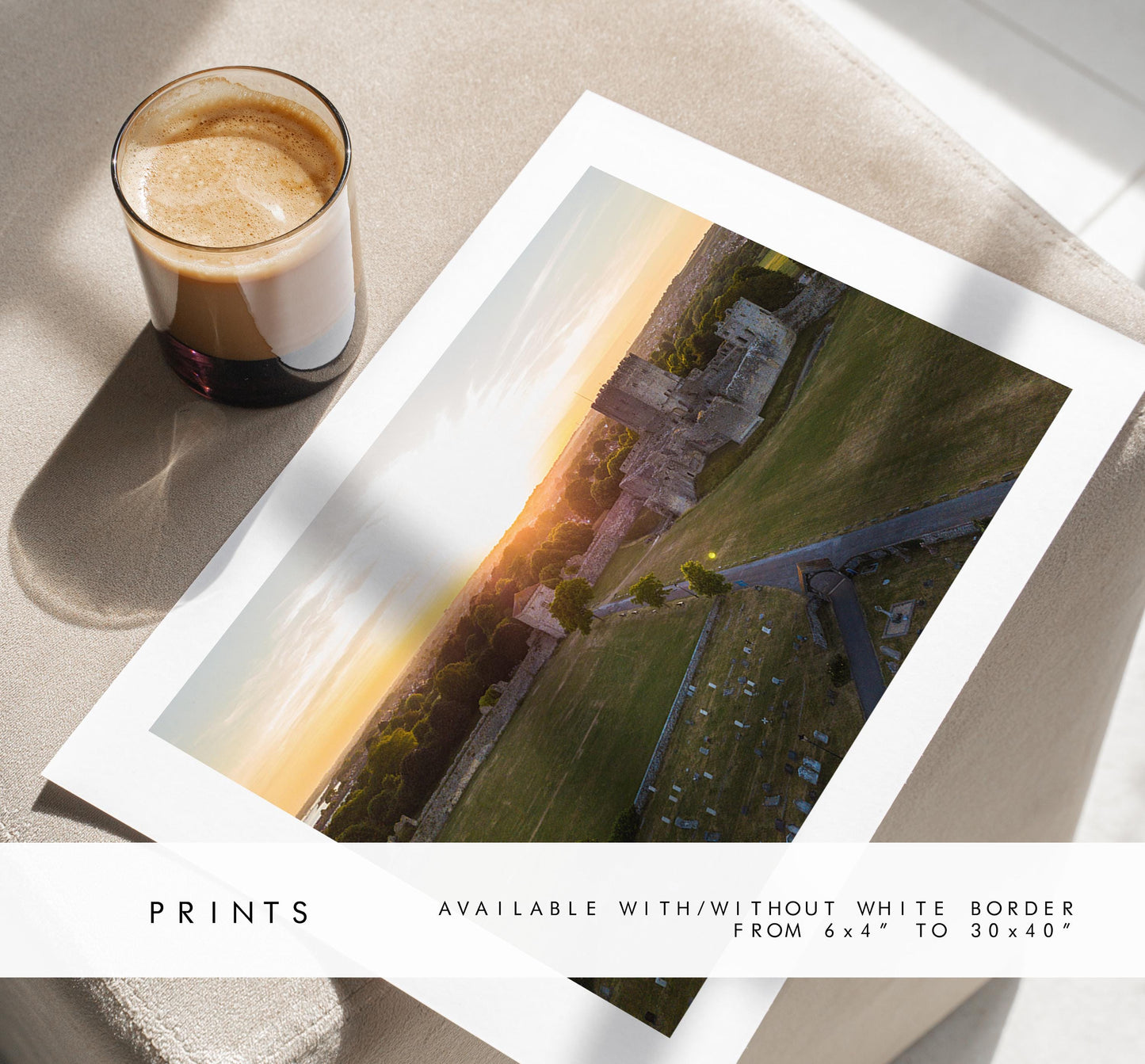 Portchester Castle Photography Print - Hampshire Photography Prints - Wall Art -  Frame and Canvas Options - Landscape  - UK