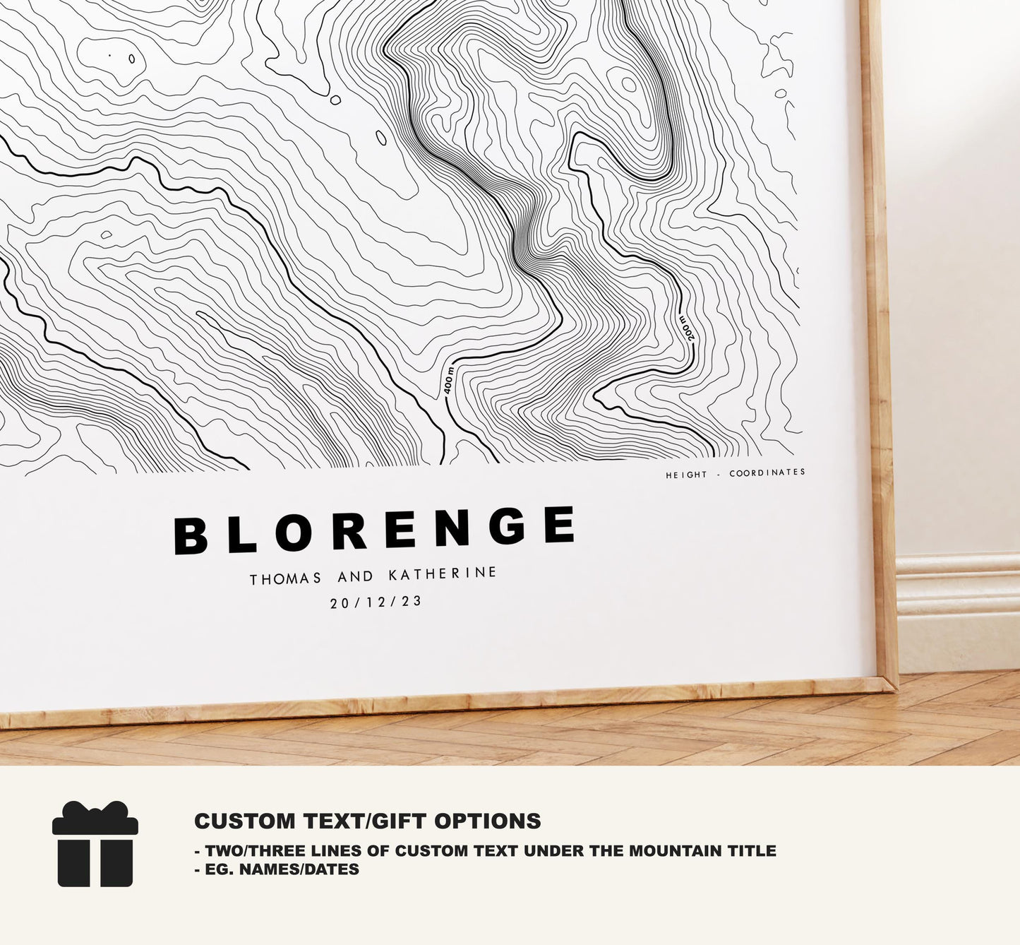 Blorenge Print - Contour Map - Brecon Beacons - Wales - Topographic Map - Wall Art - Blorenge Contour Map - Topography - Abergavenny