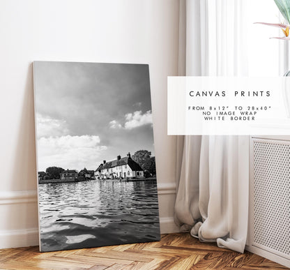 Langstone Photography Print - Hampshire Photography Prints - Wall Art -  Frame and Canvas Options - Portrait  - UK - Black and White