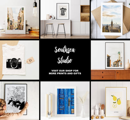 Basingstoke Map Print - Minimalist City Map Poster - Map Art - UK - Basingstoke Print - Basingstoke Poster - Different Colours Available