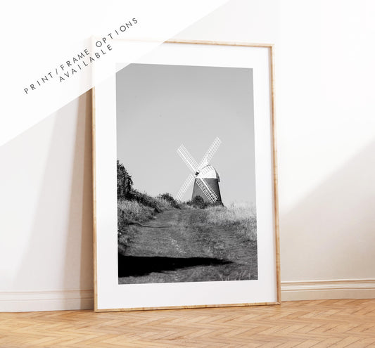 Halnaker Windmill Photography Print - West Sussex Photography Prints - Wall Art -  Frame and Canvas Options - Portrait  - UK