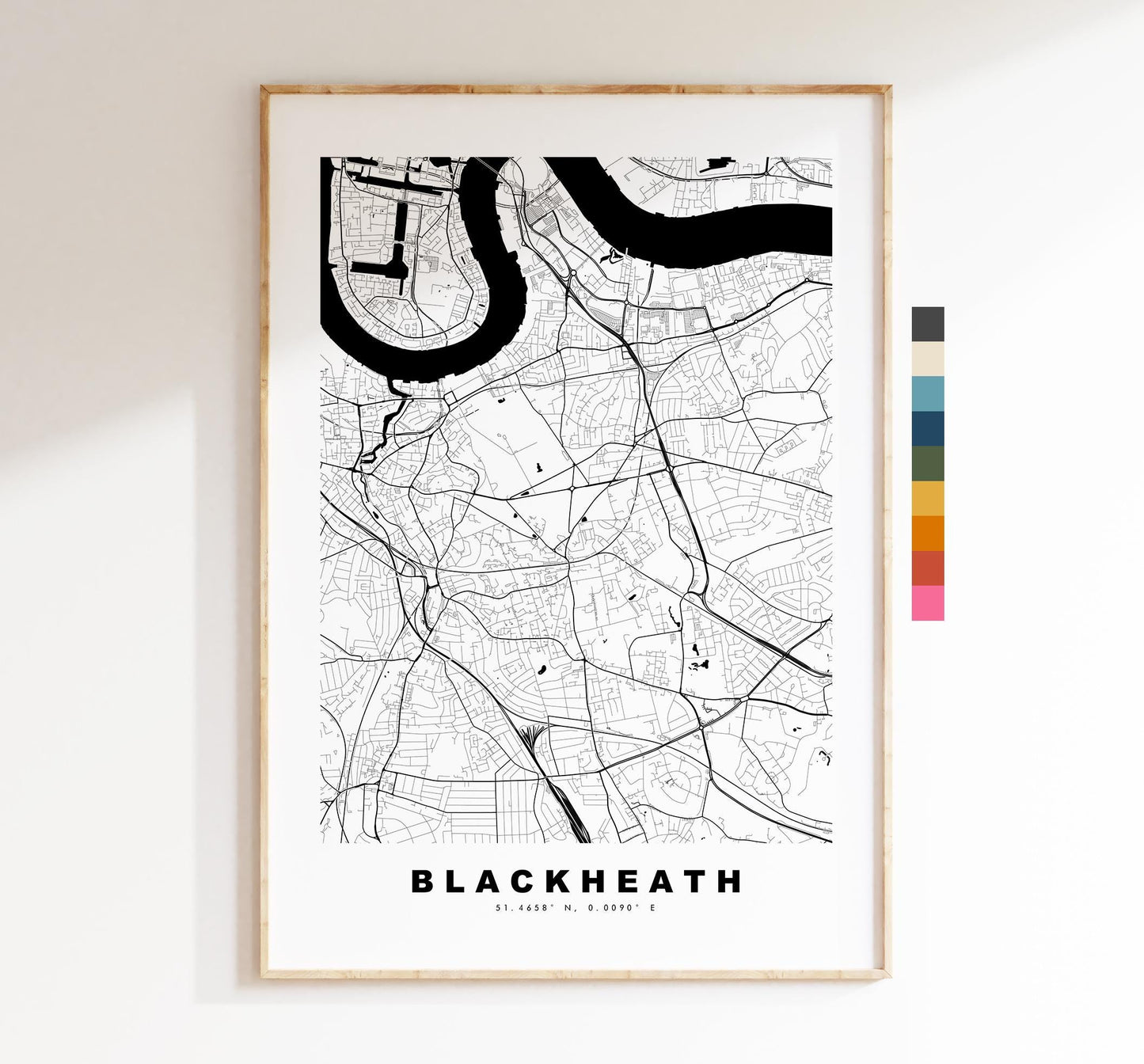 Blackheath Map Print - Minimalist City Map Poster - Map Art - UK - Blackheath Print - Blackheath, London - Different Colours Available