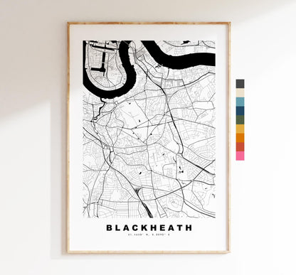 Blackheath Map Print - Minimalist City Map Poster - Map Art - UK - Blackheath Print - Blackheath, London - Different Colours Available