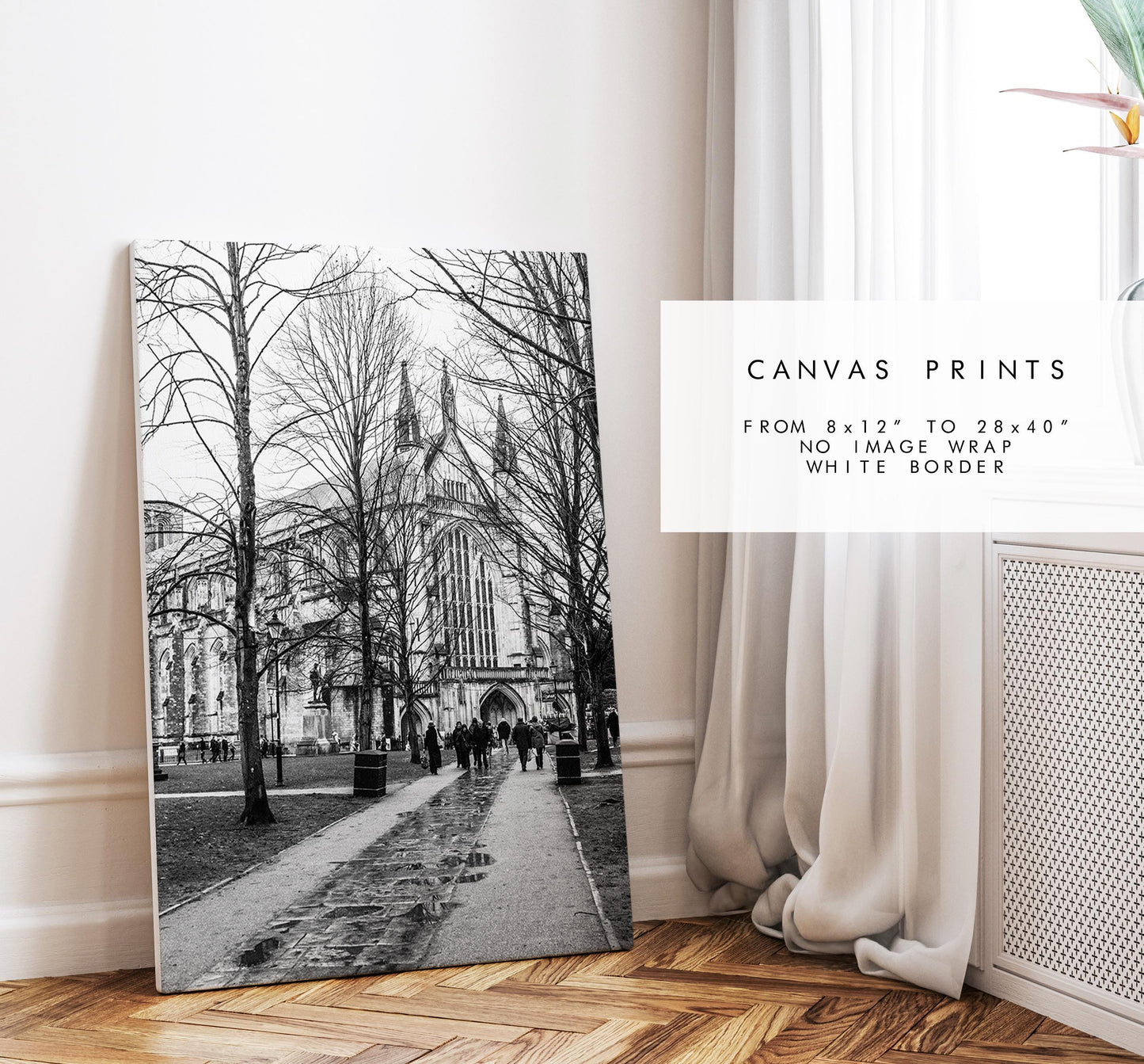 Winchester Black and White Photography Print - Hampshire Photography Prints - Wall Art -  Frame and Canvas Options - Portrait  - UK