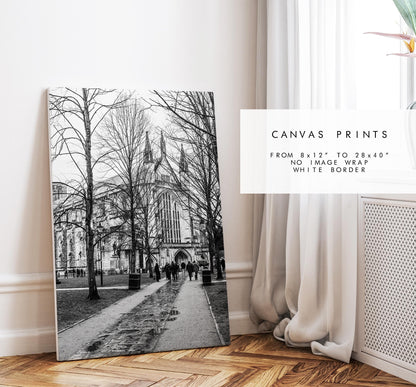Winchester Black and White Photography Print - Hampshire Photography Prints - Wall Art -  Frame and Canvas Options - Portrait  - UK