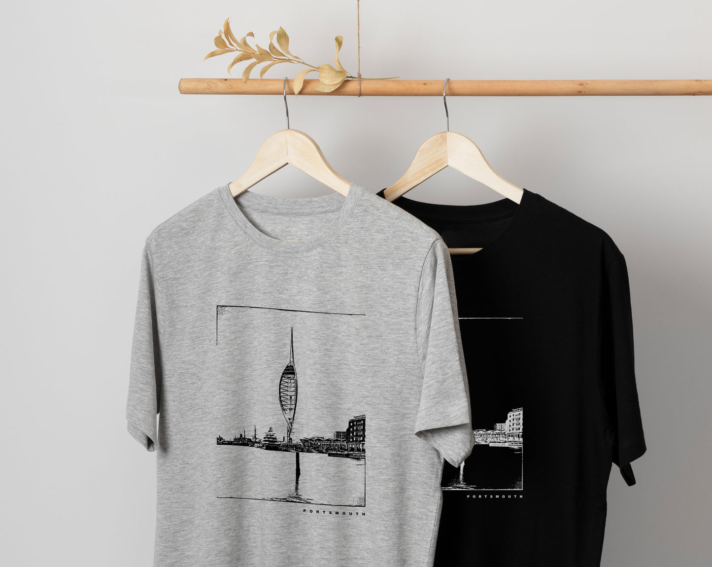 Portsmouth Sketch Tee - Available on White/Grey/Black T-Shirts