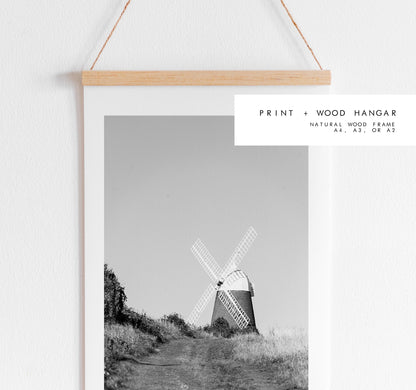 Halnaker Windmill Photography Print - West Sussex Photography Prints - Wall Art -  Frame and Canvas Options - Portrait  - UK