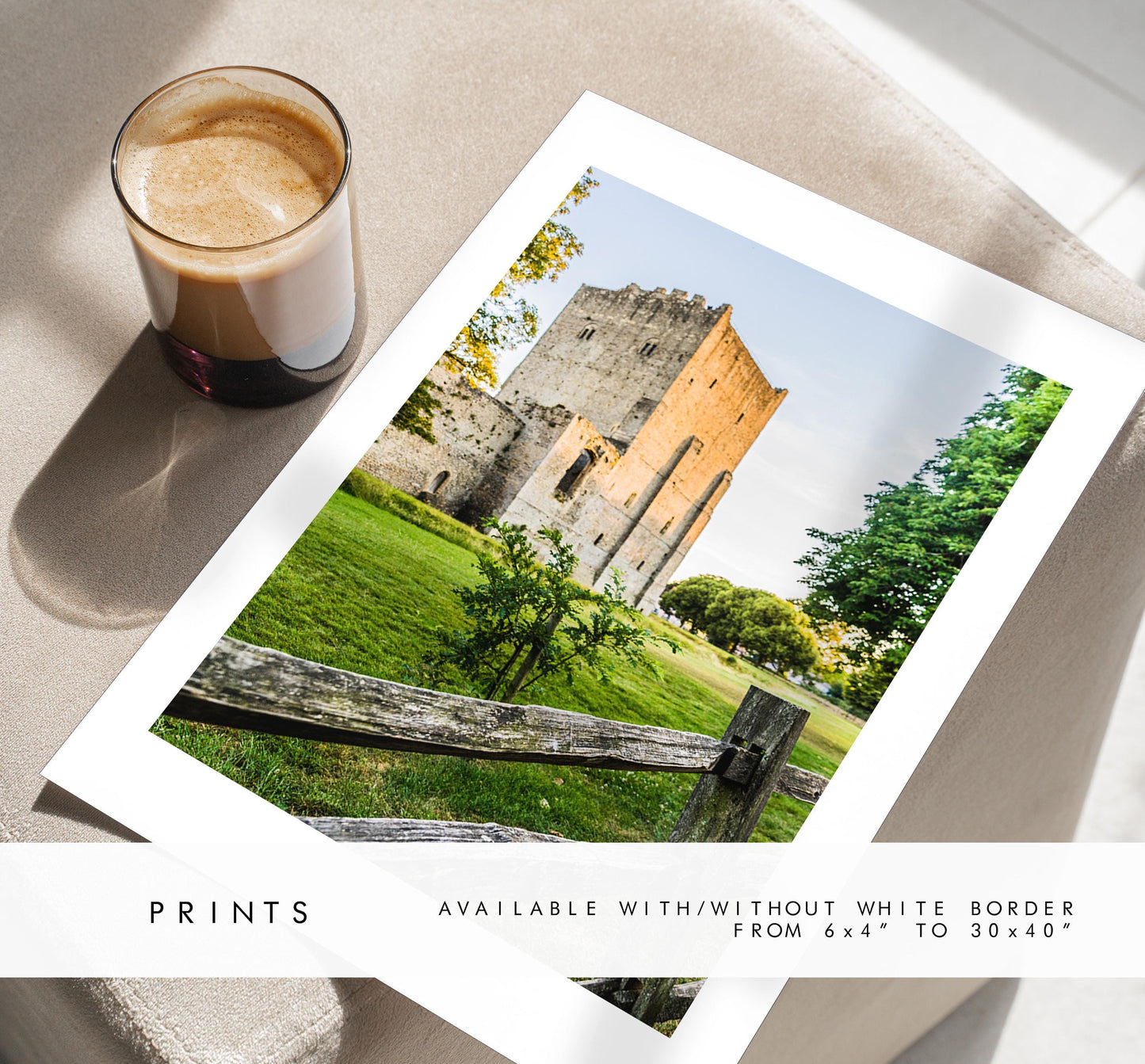 Portchester Castle Photography Print - Hampshire Photography Prints - Wall Art -  Frame and Canvas Options - Portrait  - UK