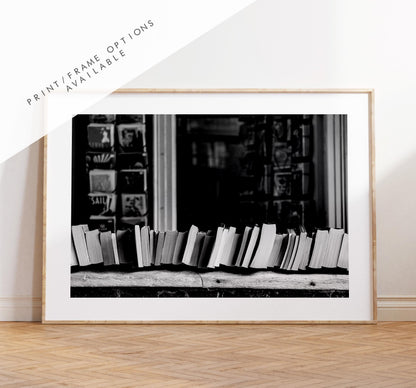 Books Black and White Photography Print - Winchester - Hampshire Photography Prints - Wall Art -  Frame and Canvas Options - Landscape  - UK