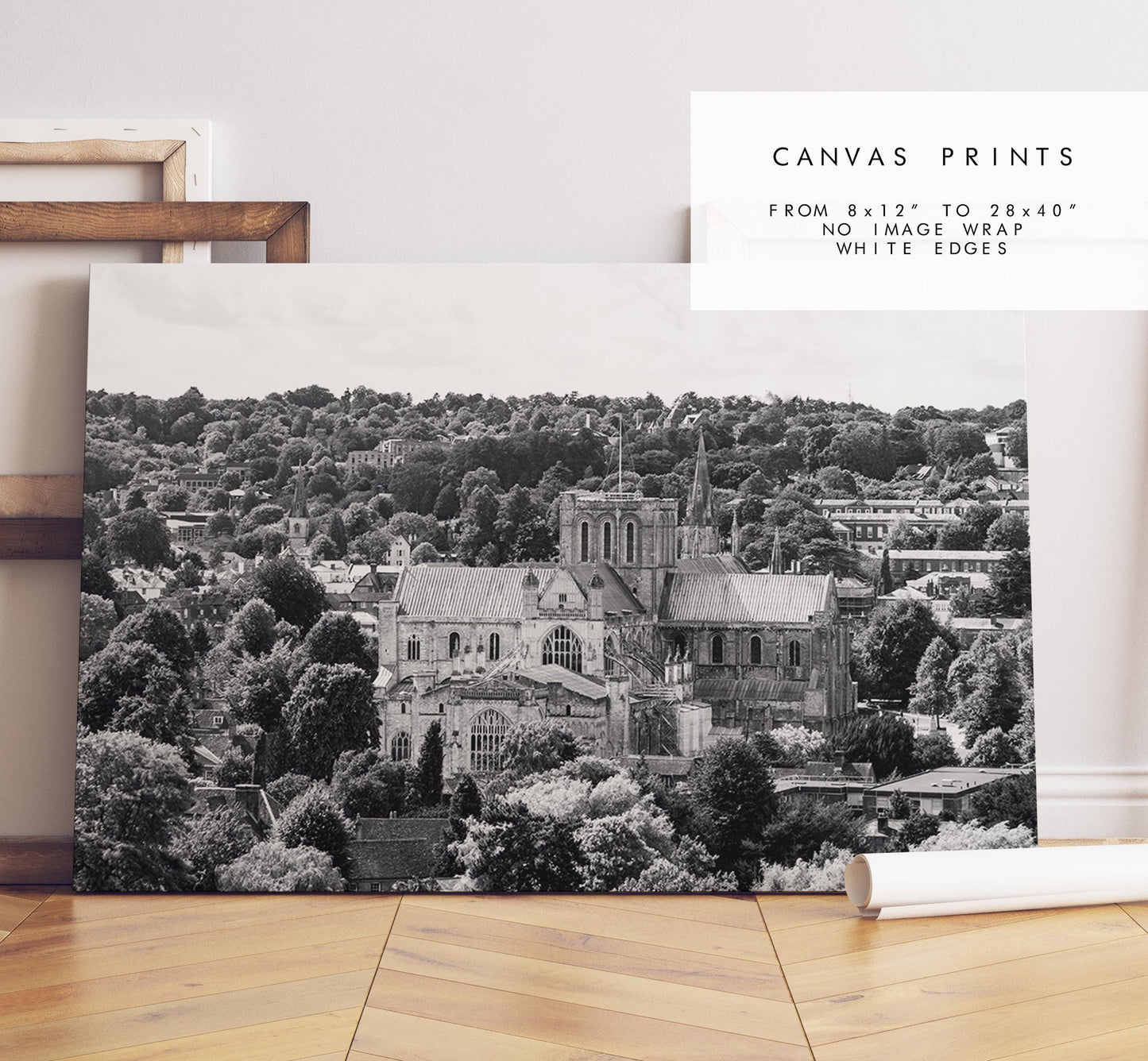 Winchester Black and White Photography Print - Hampshire Photography Prints - Wall Art -  Frame and Canvas Options - Landscape  - UK