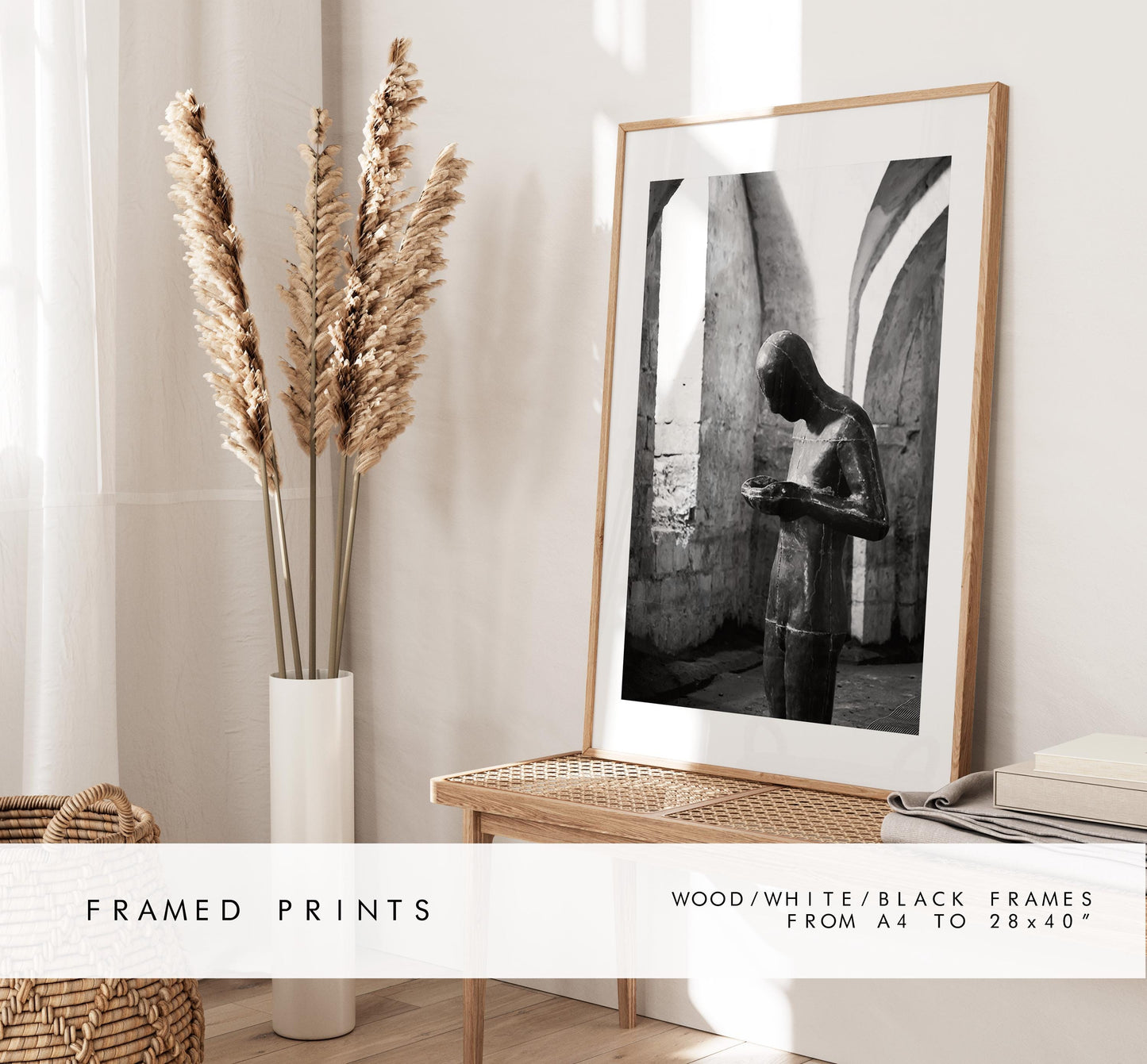 Winchester Black and White Photography Print - Hampshire Photography Prints - Wall Art -  Frame and Canvas Options - Portrait  - UK