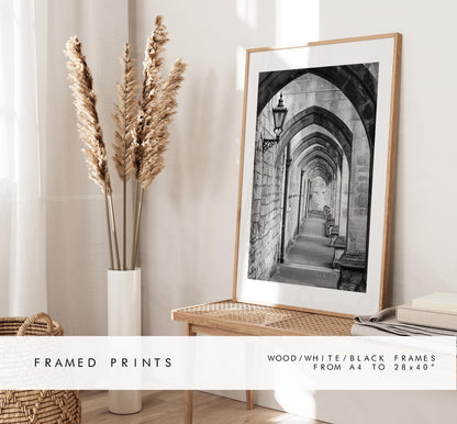 Winchester Black and White Photography Print - Hampshire Photography Prints - Wall Art -  Frame and Canvas Options - Portrait  - UK