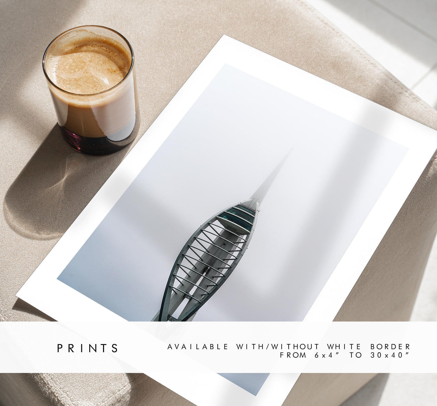 Spinnaker Tower - Photography Print - Portsmouth and Southsea Prints - Wall Art -  Frame and Canvas Options - Portrait