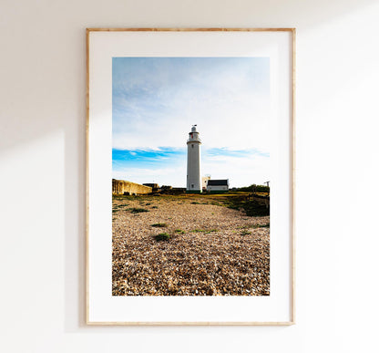 Hurst Point Lighthouse Photography Print - Hampshire Photography Prints - Wall Art -  Frame and Canvas Options - Portrait  - UK