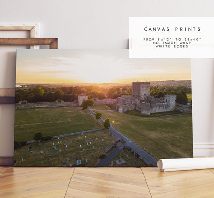 Portchester Castle Photography Print - Hampshire Photography Prints - Wall Art -  Frame and Canvas Options - Landscape  - UK