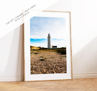 Hurst Point Lighthouse Photography Print - Hampshire Photography Prints - Wall Art -  Frame and Canvas Options - Portrait  - UK