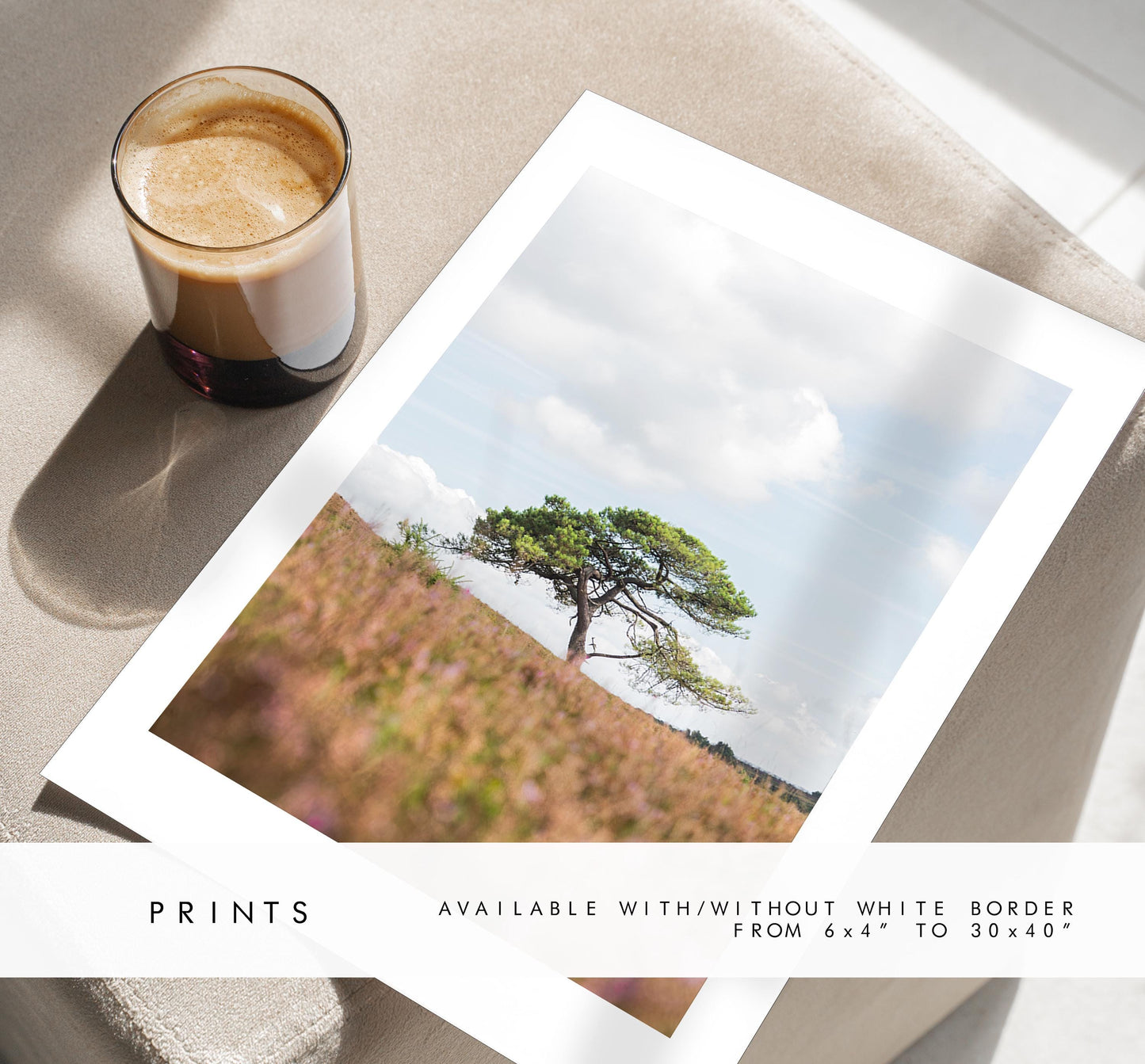 Lone Tree Photography Print - New Forest - Hampshire Photography Prints - Wall Art -  Frame and Canvas Options - Portrait  - UK