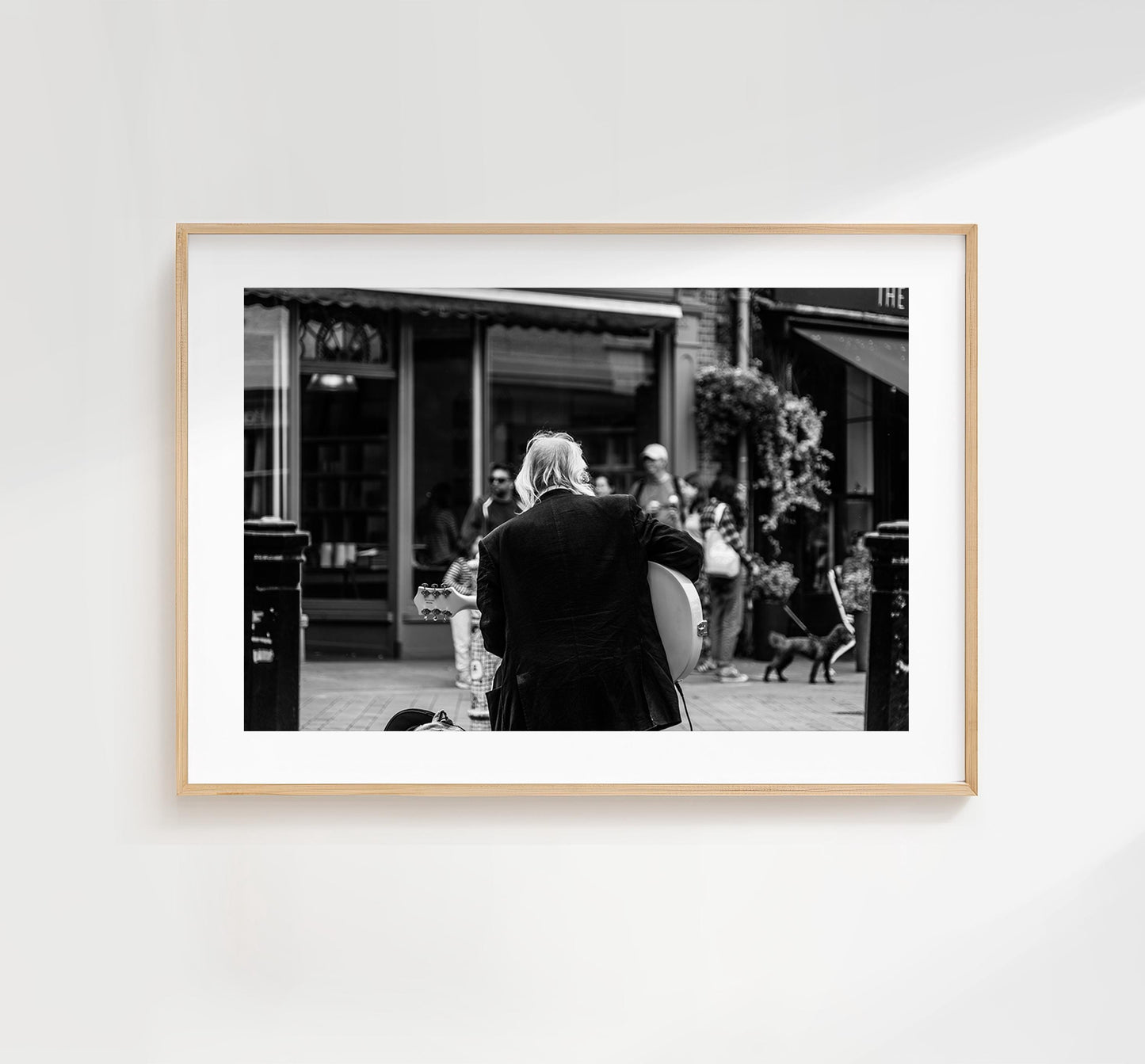 Street Performer Black and White Photography Print - Hampshire Photography Prints - Wall Art -  Frame and Canvas Options - Landscape  - UK