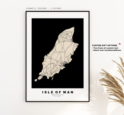 Isle of Man Map Print - Minimalist Map Poster - Map Art - UK - Isle of Man Print - Isle of Man Poster - Different Colours Available