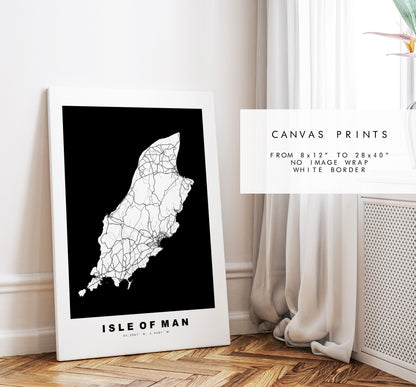 Isle of Man Map Print - Minimalist Map Poster - Map Art - UK - Isle of Man Print - Isle of Man Poster - Different Colours Available