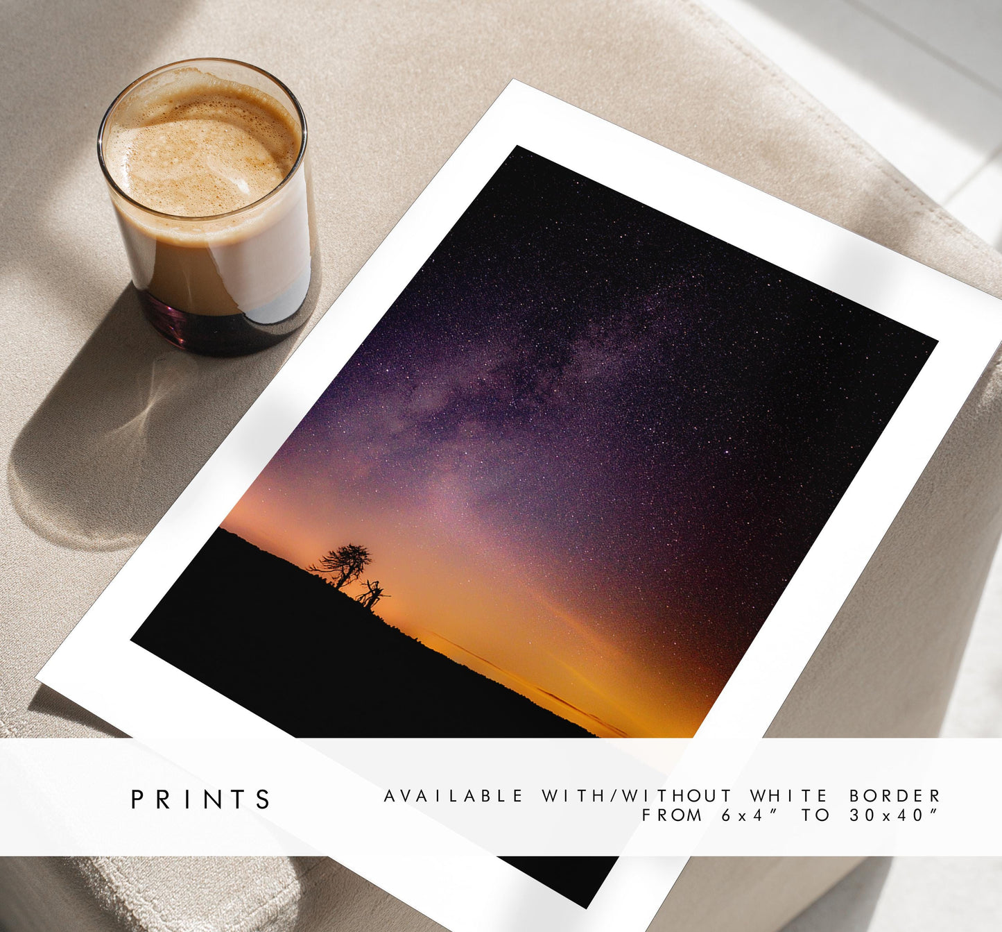 Milky Way Photography Print - New Forest - Hampshire Photography Prints - Wall Art -  Frame and Canvas Options - Portrait  - UK