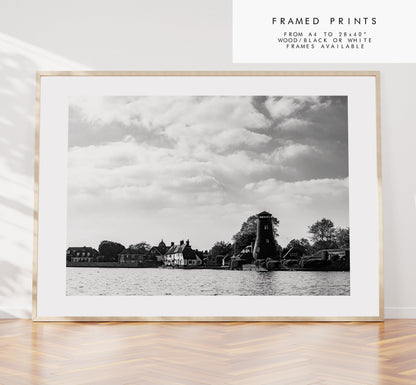 Langstone Black and White Photography Print - Hampshire Photography Prints - Wall Art -  Frame and Canvas Options - Landscape  - UK