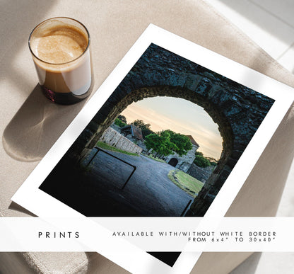 Portchester Castle Photography Print - Hampshire Photography Prints - Wall Art -  Frame and Canvas Options - Portrait  - UK
