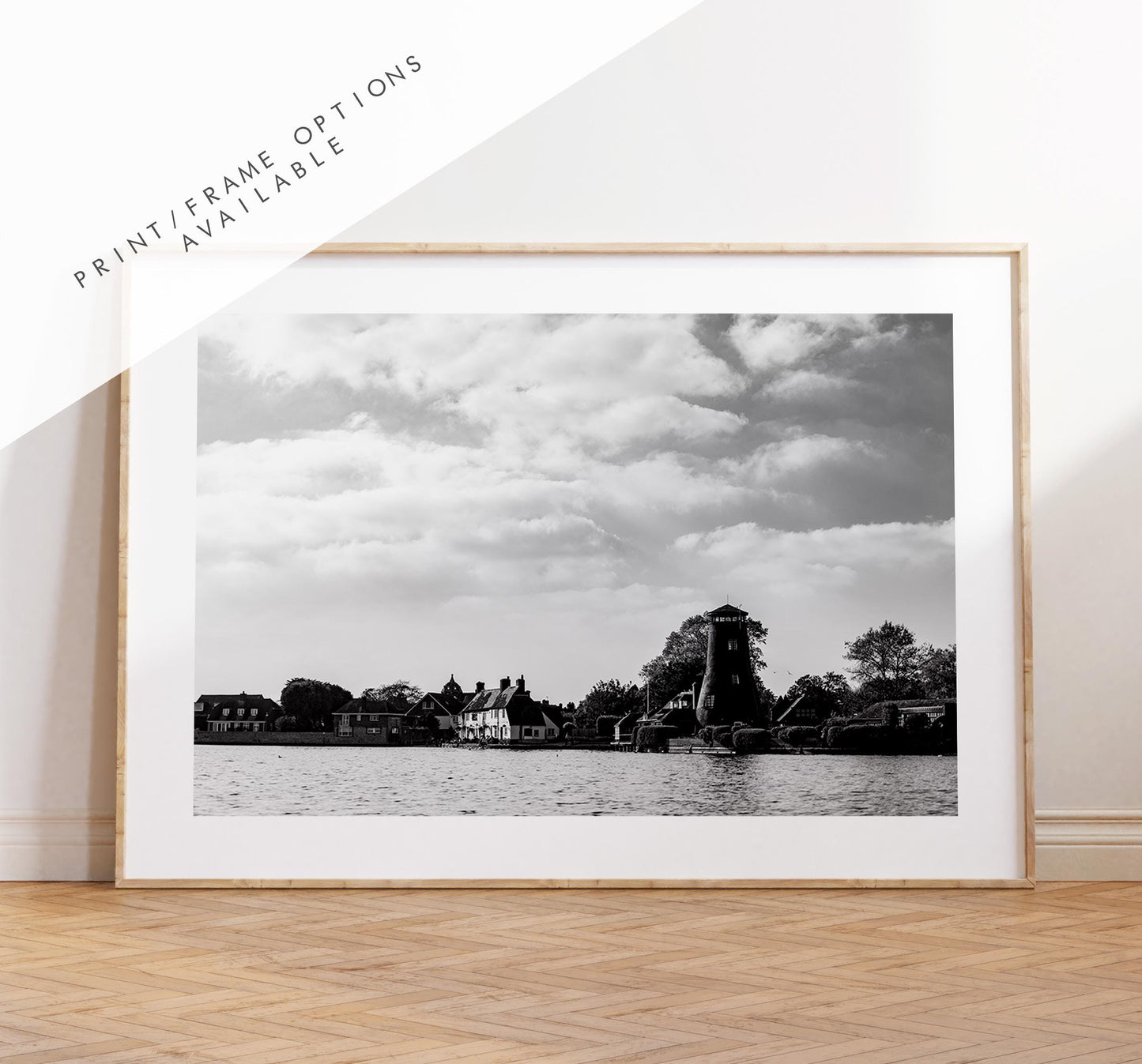 Langstone Black and White Photography Print - Hampshire Photography Prints - Wall Art -  Frame and Canvas Options - Landscape  - UK