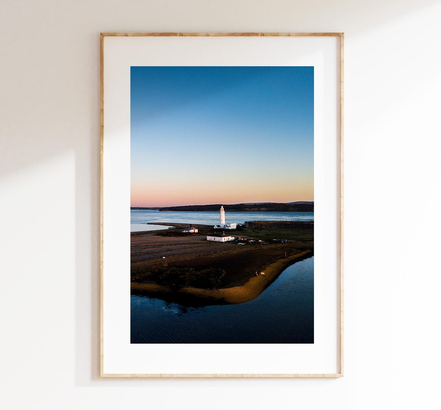 Hurst Point Lighthouse Sunset Photography Print - Hampshire Photography Prints - Wall Art -  Frame and Canvas Options - Portrait  - UK