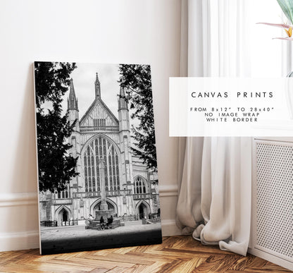 Winchester Black and White Photography Print - Hampshire Photography Prints - Wall Art -  Frame and Canvas Options - Portrait  - UK