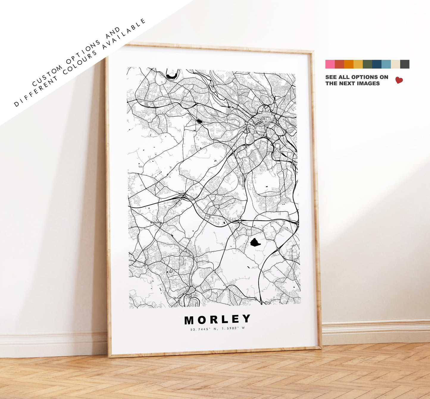 New Malden Map Print - Minimalist City Map Poster - Map Art - UK - New Malden Print - New Malden, London - Different Colours Available