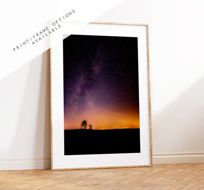 Milky Way Photography Print - New Forest - Hampshire Photography Prints - Wall Art -  Frame and Canvas Options - Portrait  - UK