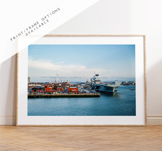 HMS Queen Elizabeth - Photography Print - Portsmouth and Southsea Prints - Wall Art -  Frame and Canvas Options - Landscape