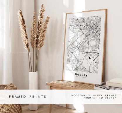 New Malden Map Print - Minimalist City Map Poster - Map Art - UK - New Malden Print - New Malden, London - Different Colours Available