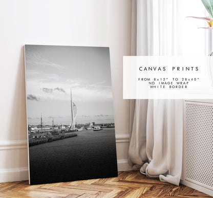 Portsmouth Black and White Print - Photography Print - Portsmouth and Southsea Prints - Wall Art -  Frame and Canvas Options - Portrait - BW