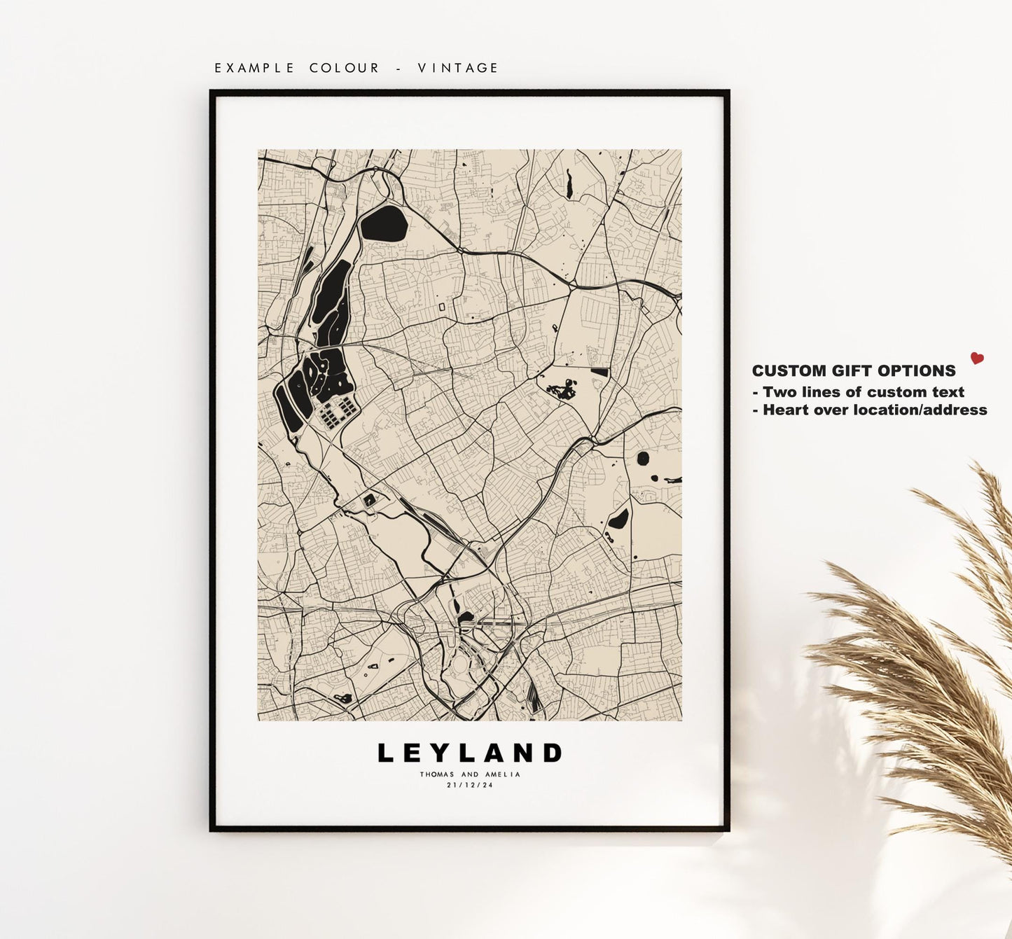 Leyton Map Print - Minimalist City Map Poster - Map Art - UK - Leyton Print - Leyton, London - Different Colours Available