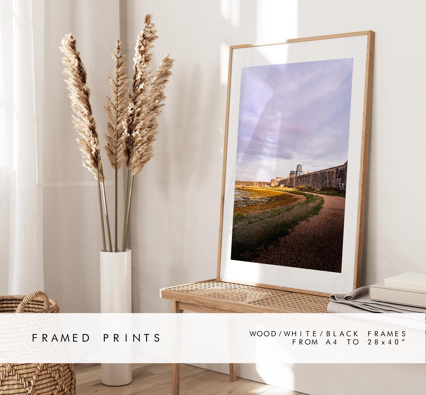 Hurst Castle Photography Print - Hampshire Photography Prints - Wall Art -  Frame and Canvas Options - Portrait  - UK
