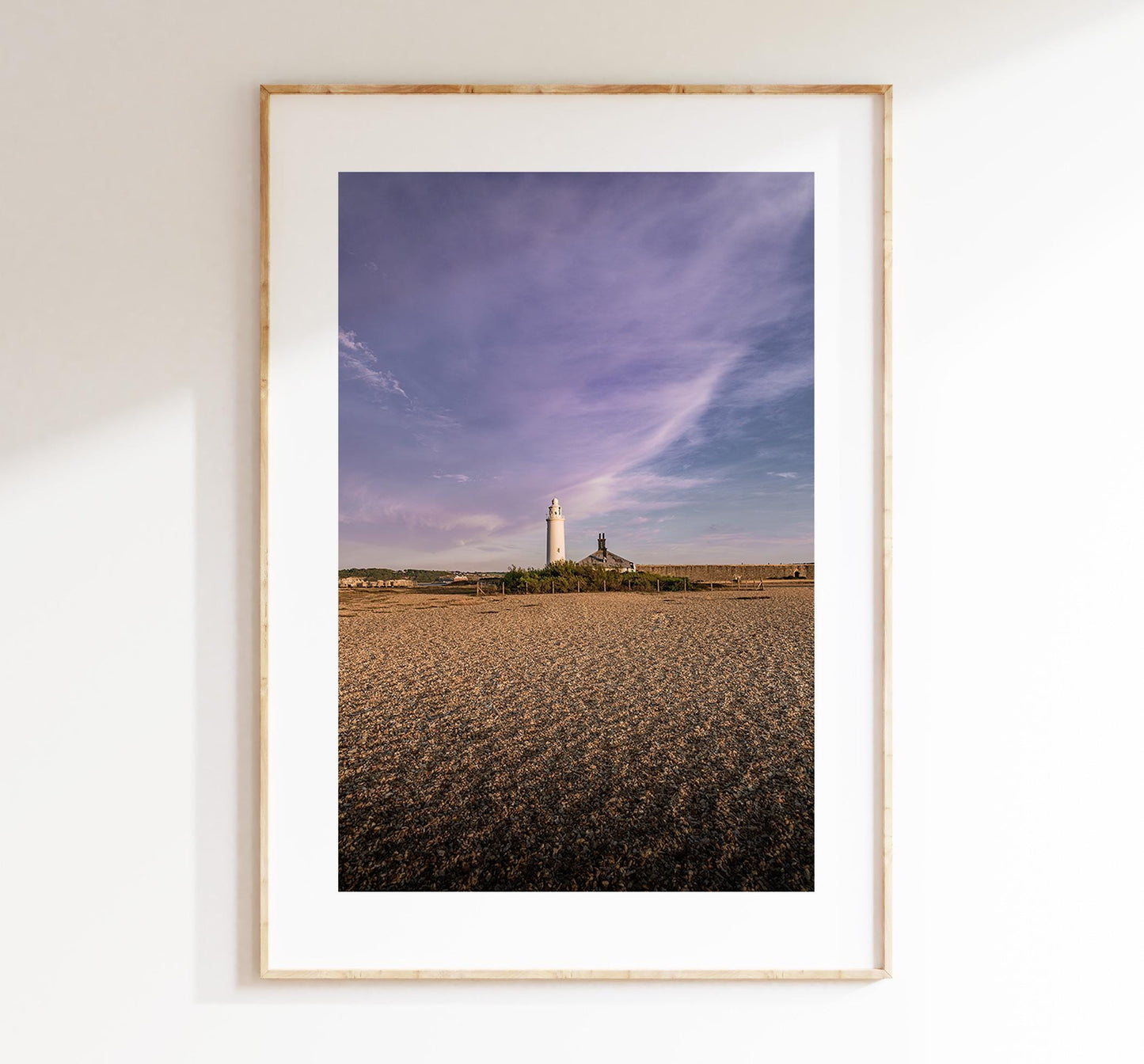 Hurst Point Lighthouse Sunset Photography Print - Hampshire Photography Prints - Wall Art -  Frame and Canvas Options - Portrait  - UK