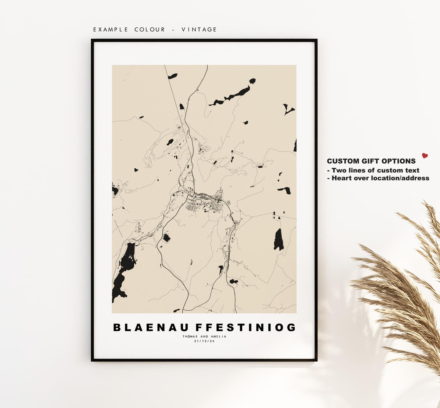 Blaenau Ffestiniog Map Print - Minimalist City Map Poster - Map Art - Wales - UK - Blaenau Ffestiniog Print - Different Colours Available